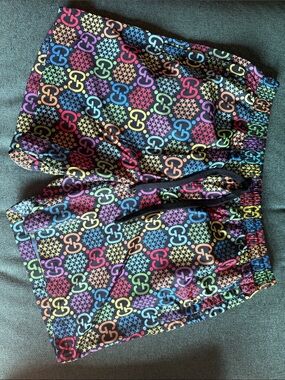 Gucci Mens Multicolor GG Star Logo Swim